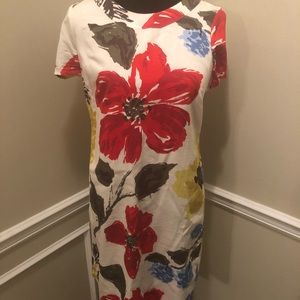 Floral crew neck dress